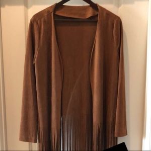 Long fringe blazer size small